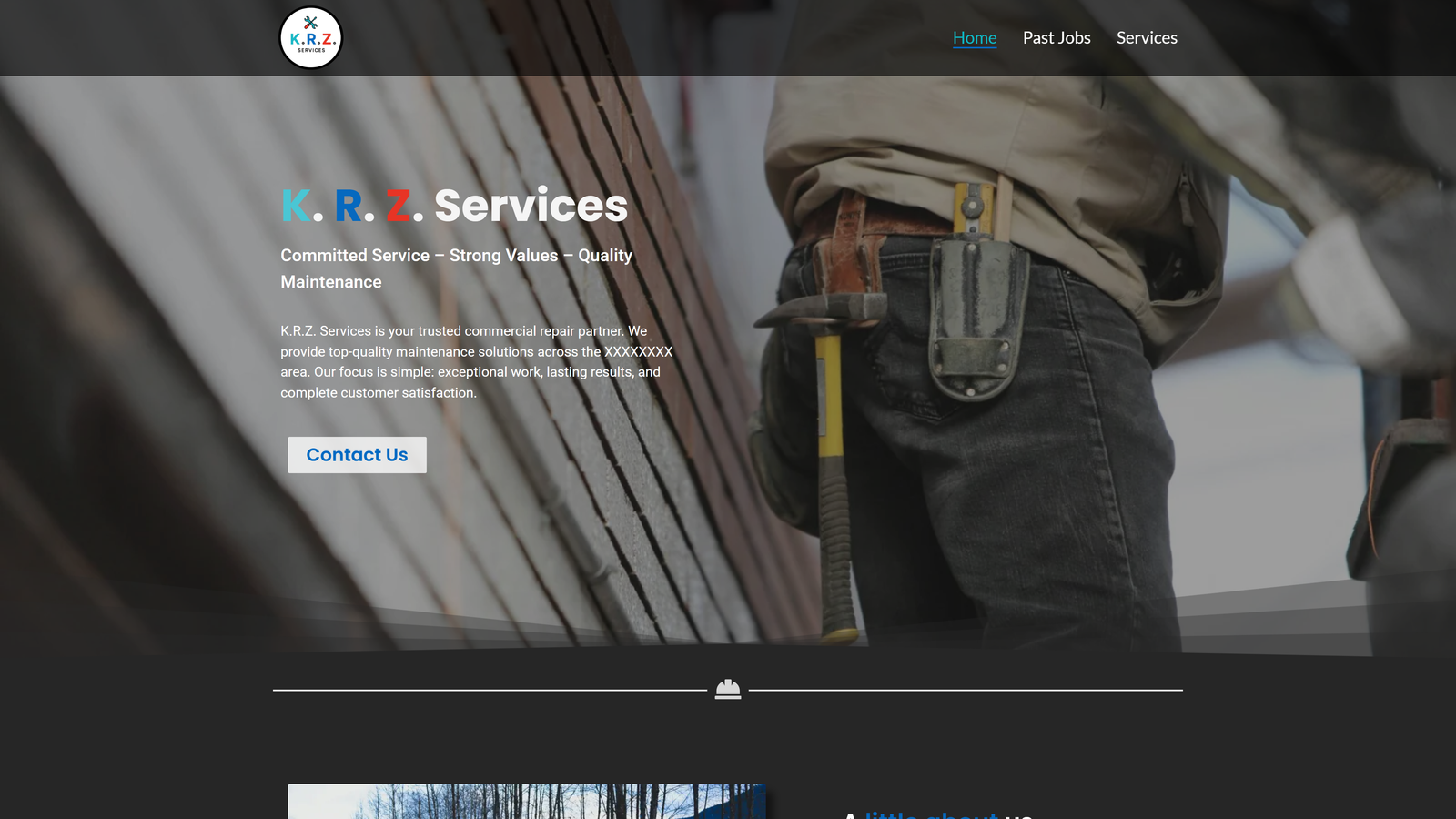K.R.Z. Services Page