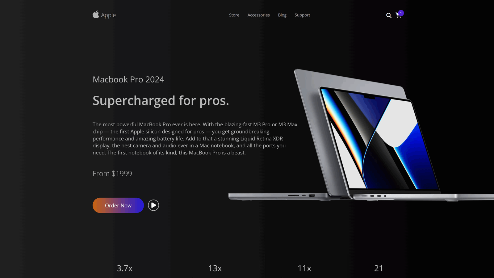 MacBook Pro 2024 Demo Website Screenshot